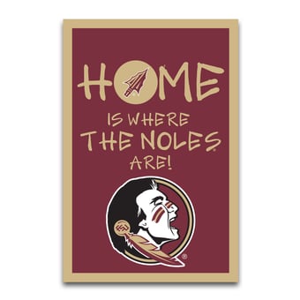 "Florida State Seminoles Home Is Where 12"" x 18"" Garden Flag"