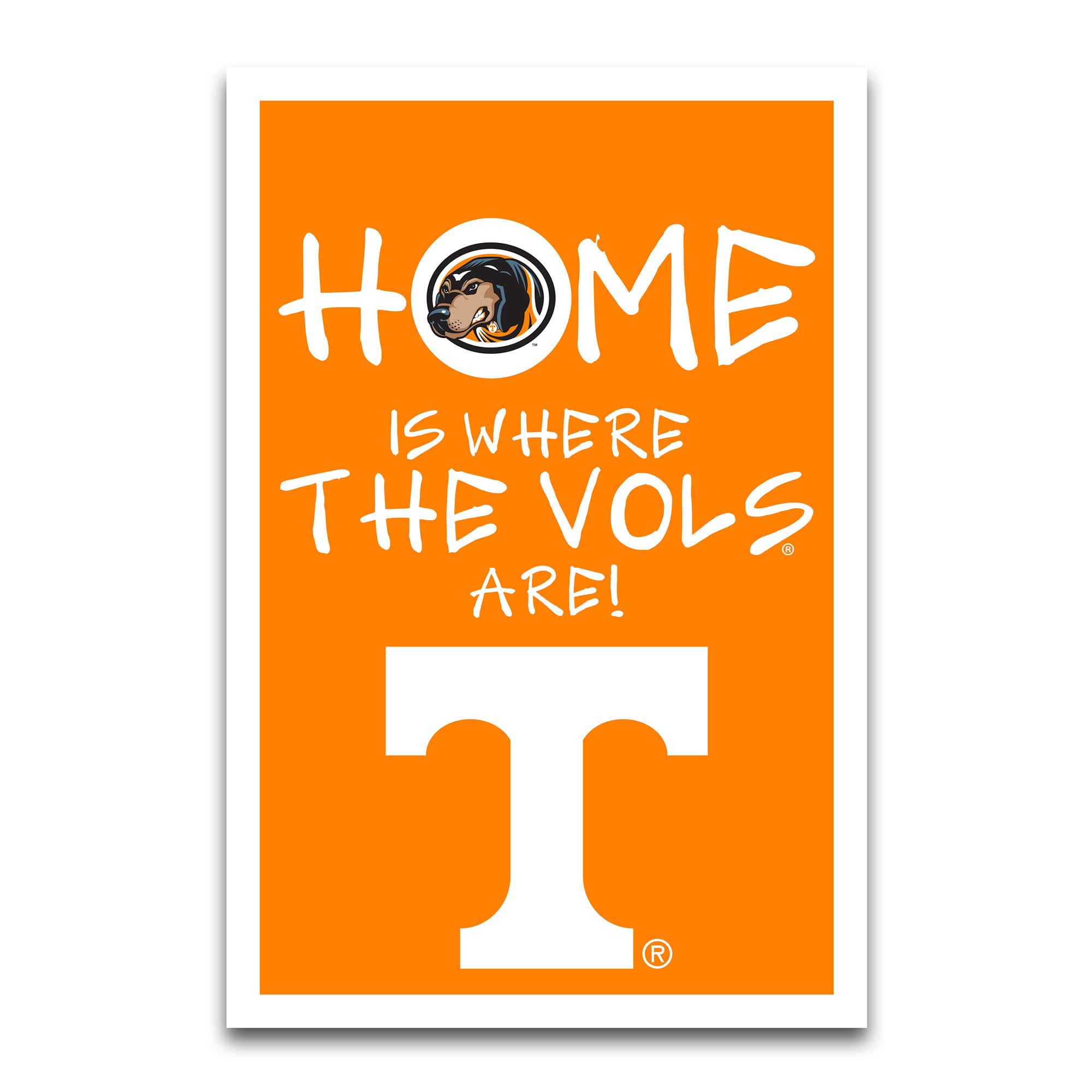 Tennessee Volunteers Home Is Where 12" x 18" Garden Flag