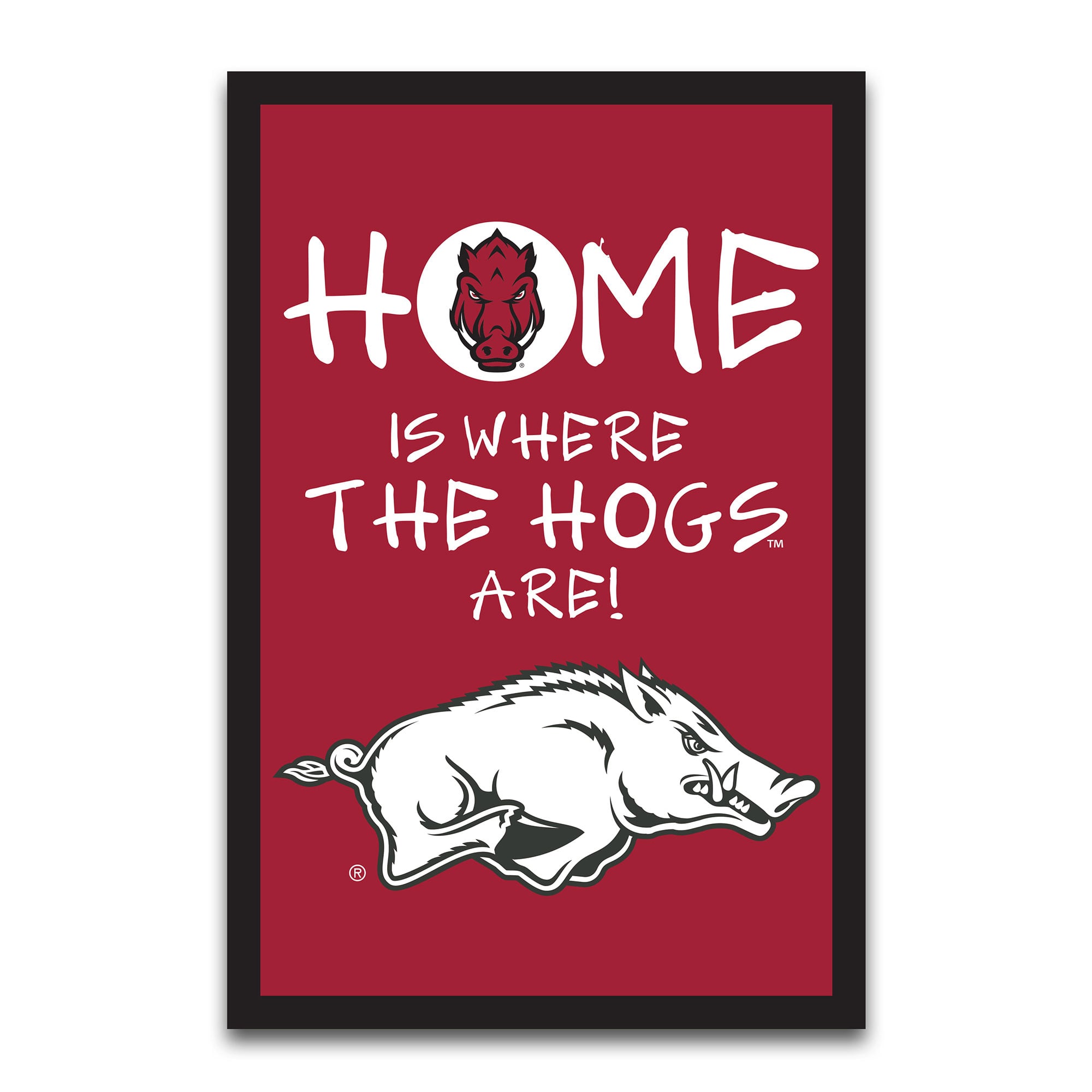 Arkansas Razorbacks Home Is Where 12" x 18" Garden Flag