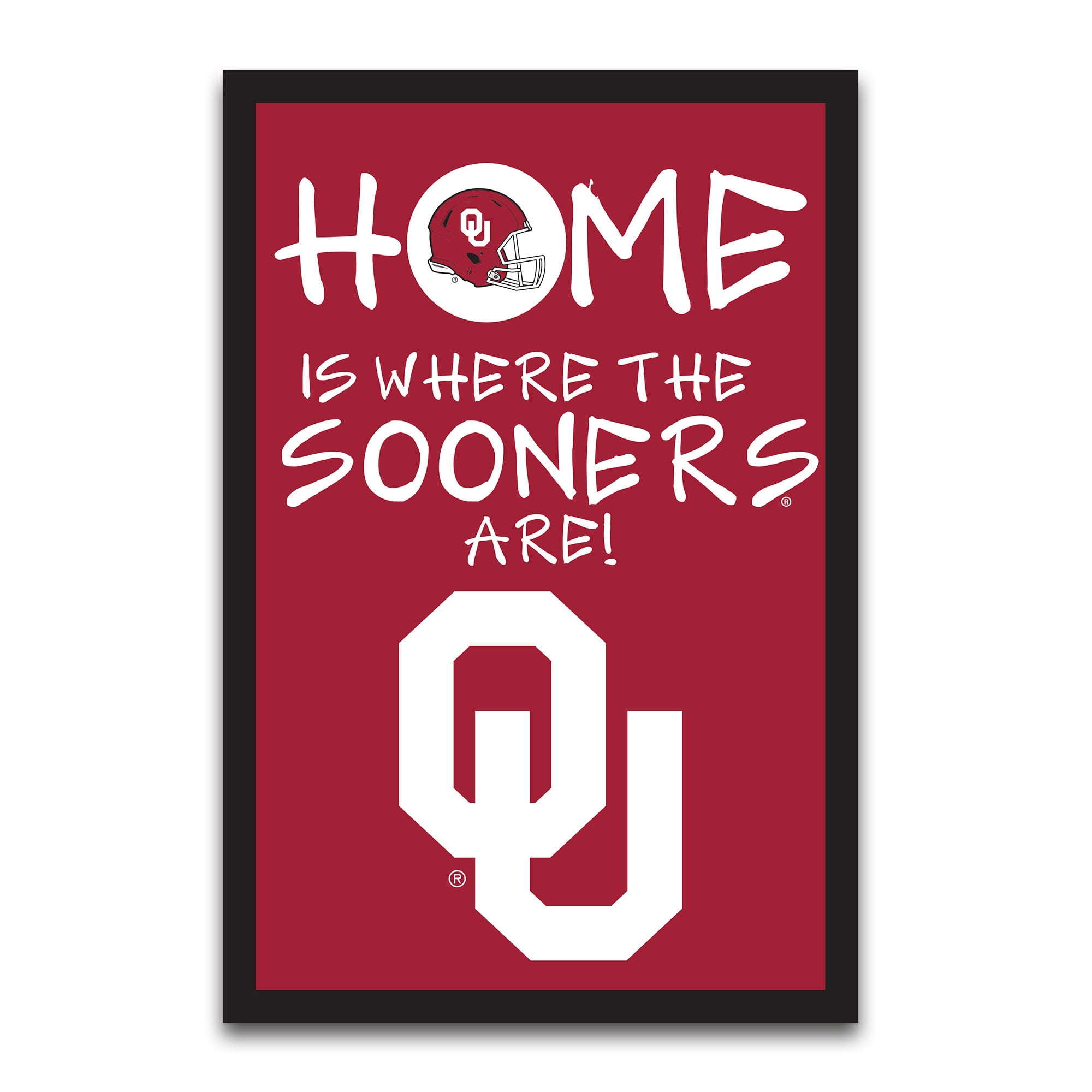 Oklahoma Sooners Home Is Where 12" x 18" Garden Flag