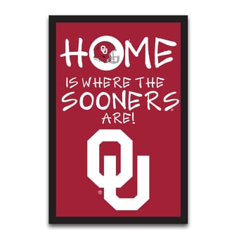 Oklahoma Sooners Home Is Where 12" x 18" Garden Flag