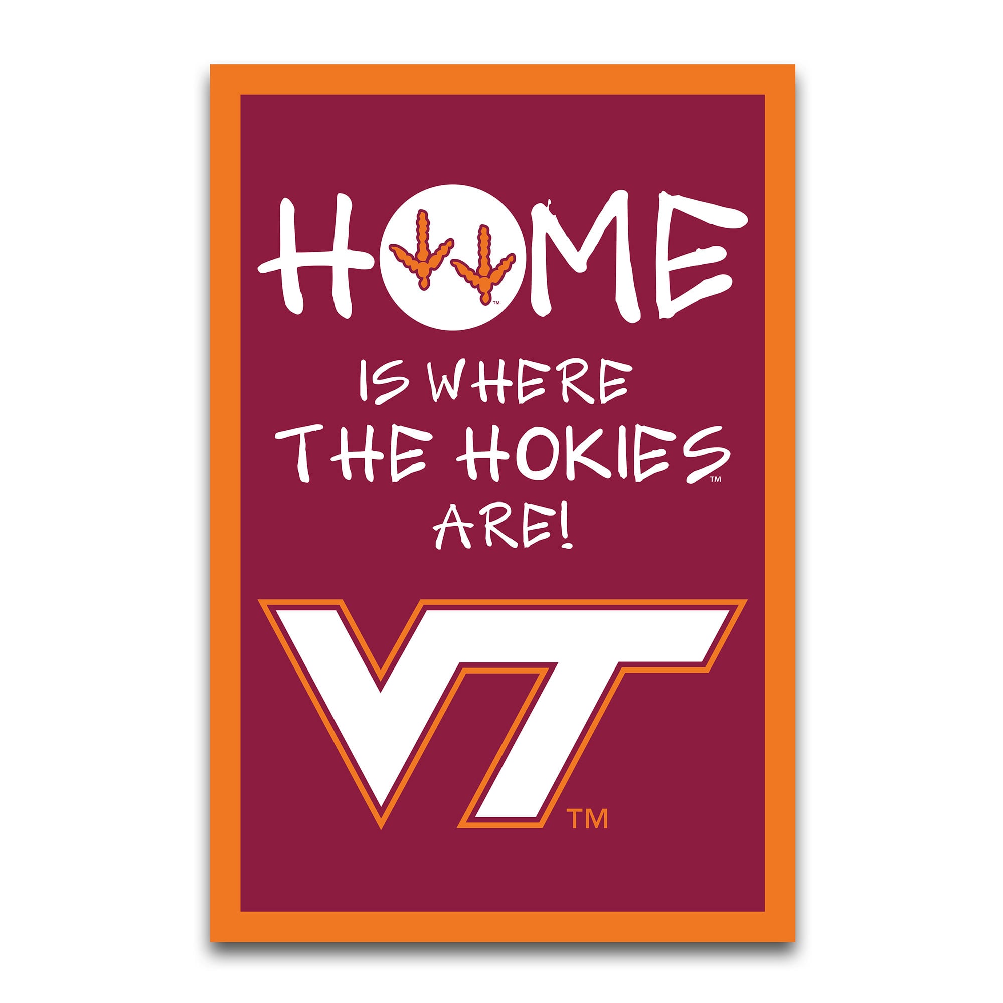 Virginia Tech Hokies Home Is Where 12" x 18" Garden Flag