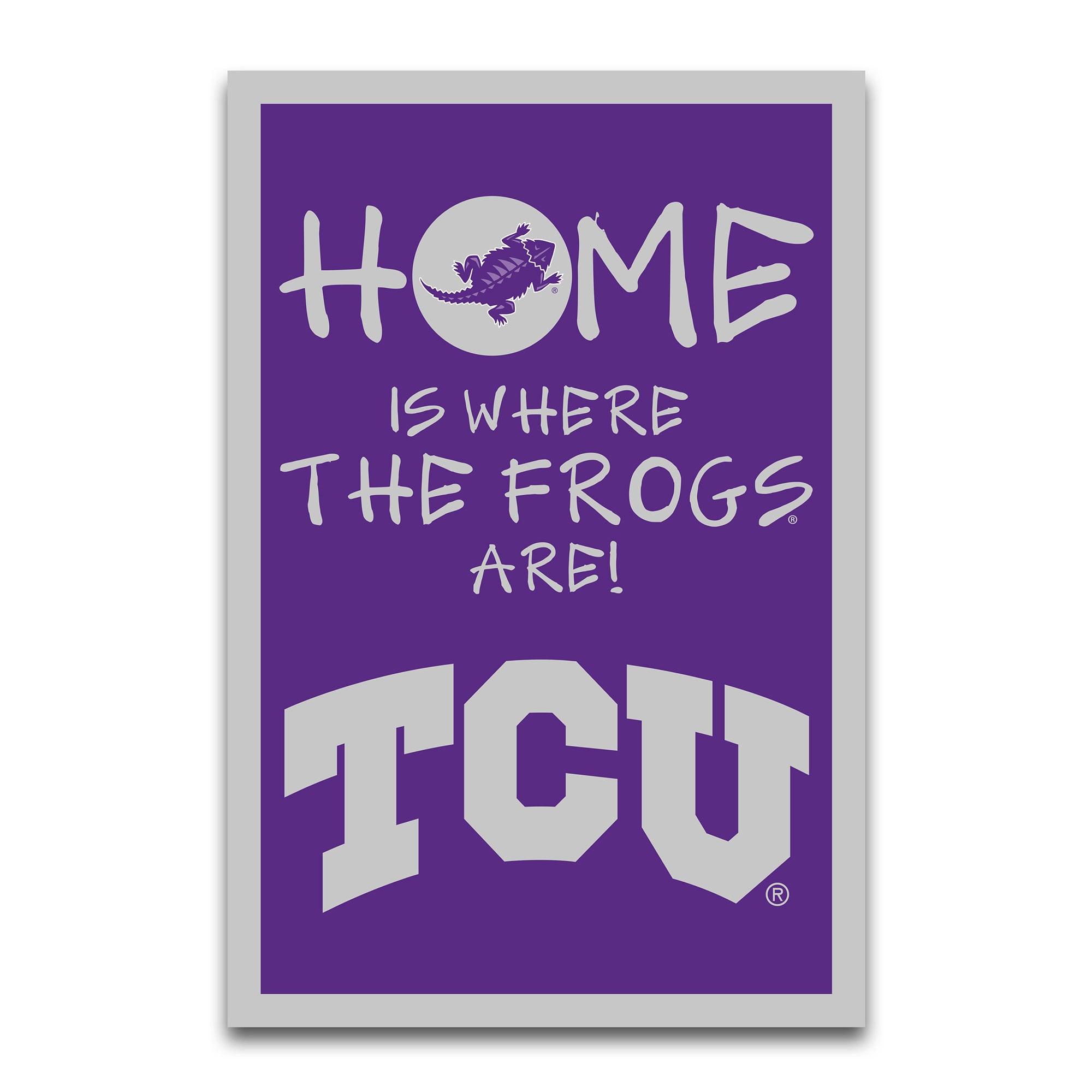 TCU Horned Frogs Home Is Where 12" x 18" Garden Flag