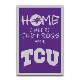 TCU Horned Frogs Home Is Where 12" x 18" Garden Flag