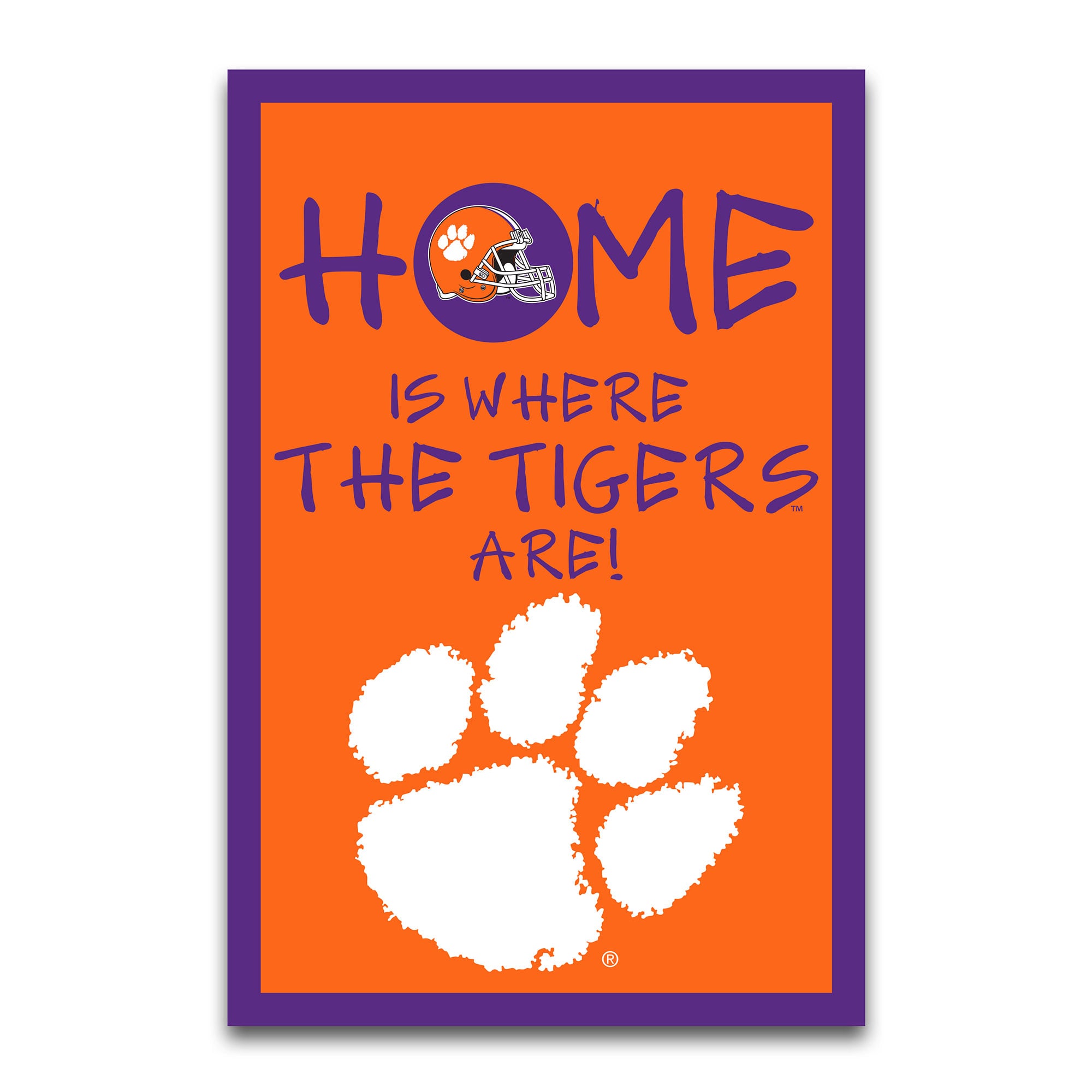 Clemson Tigers Home Is Where 12" x 18" Garden Flag