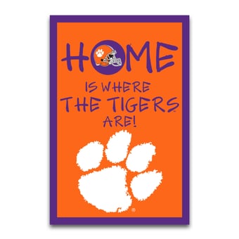 Clemson Tigers Home Is Where 12" x 18" Garden Flag