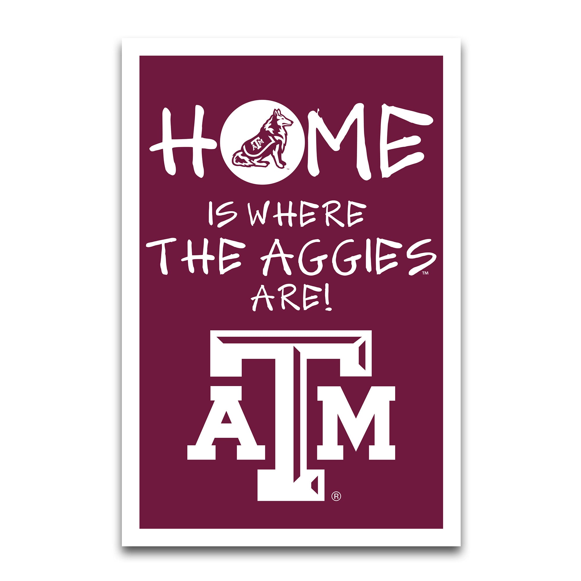 Texas A&M Aggies Home Is Where 12" x 18" Garden Flag