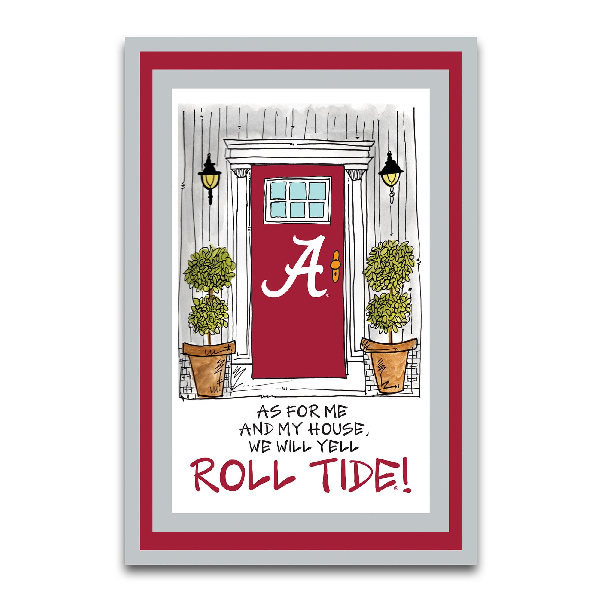 Alabama Crimson Tide As For Me 12" x 18" Garden Flag