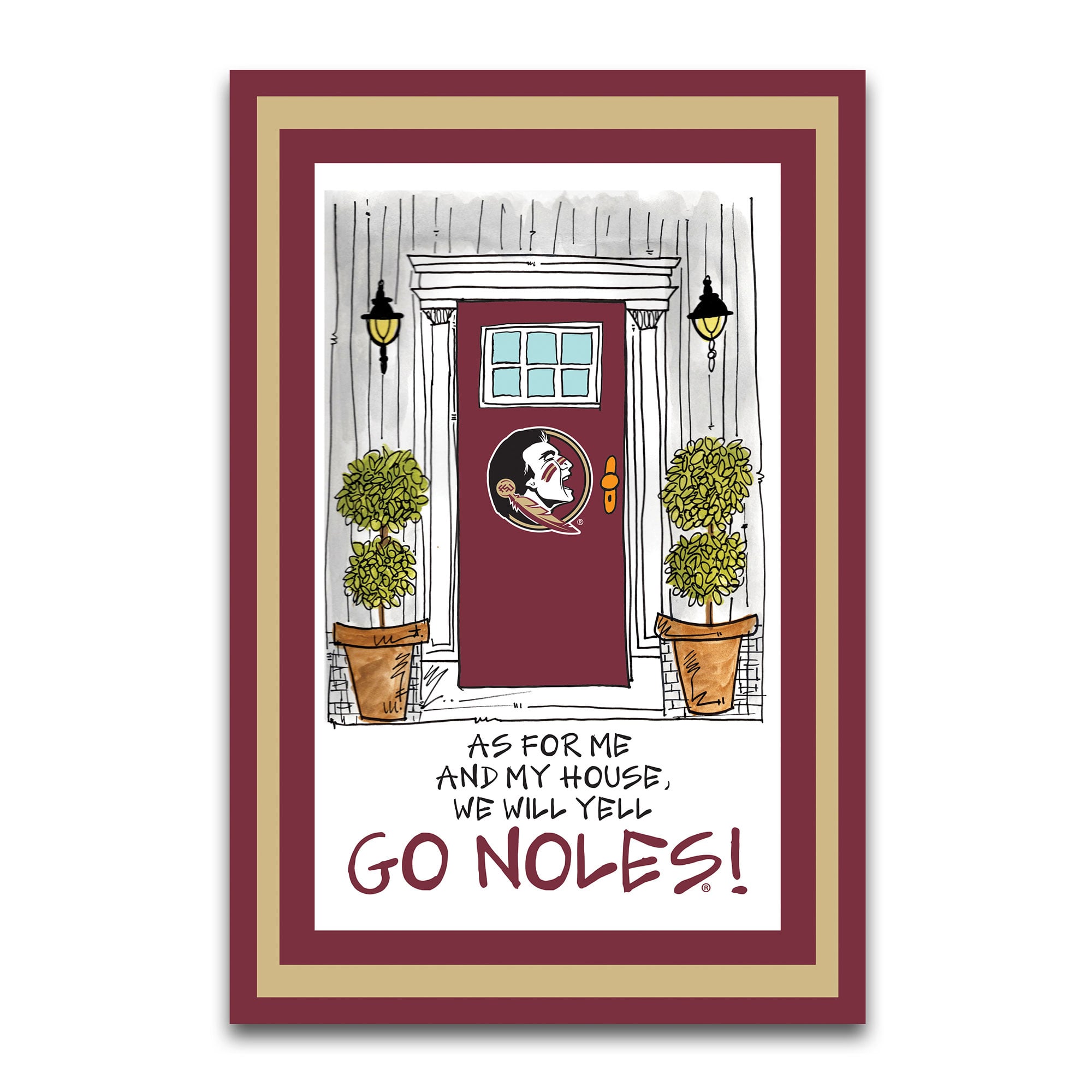 Florida State Seminoles As For Me 12" x 18" Garden Flag