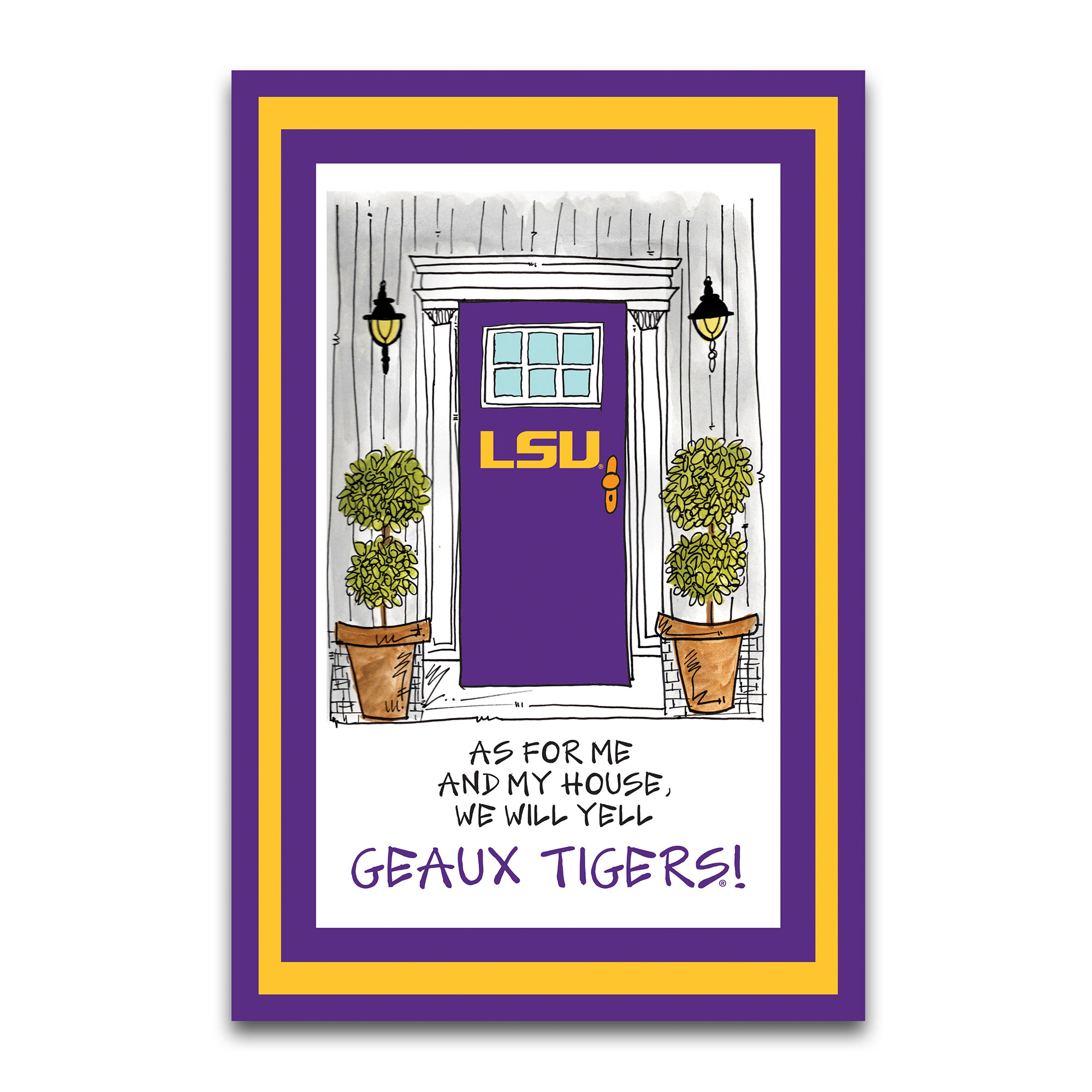 LSU Tigers As For Me 12" x 18" Garden Flag
