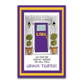 LSU Tigers As For Me 12" x 18" Garden Flag
