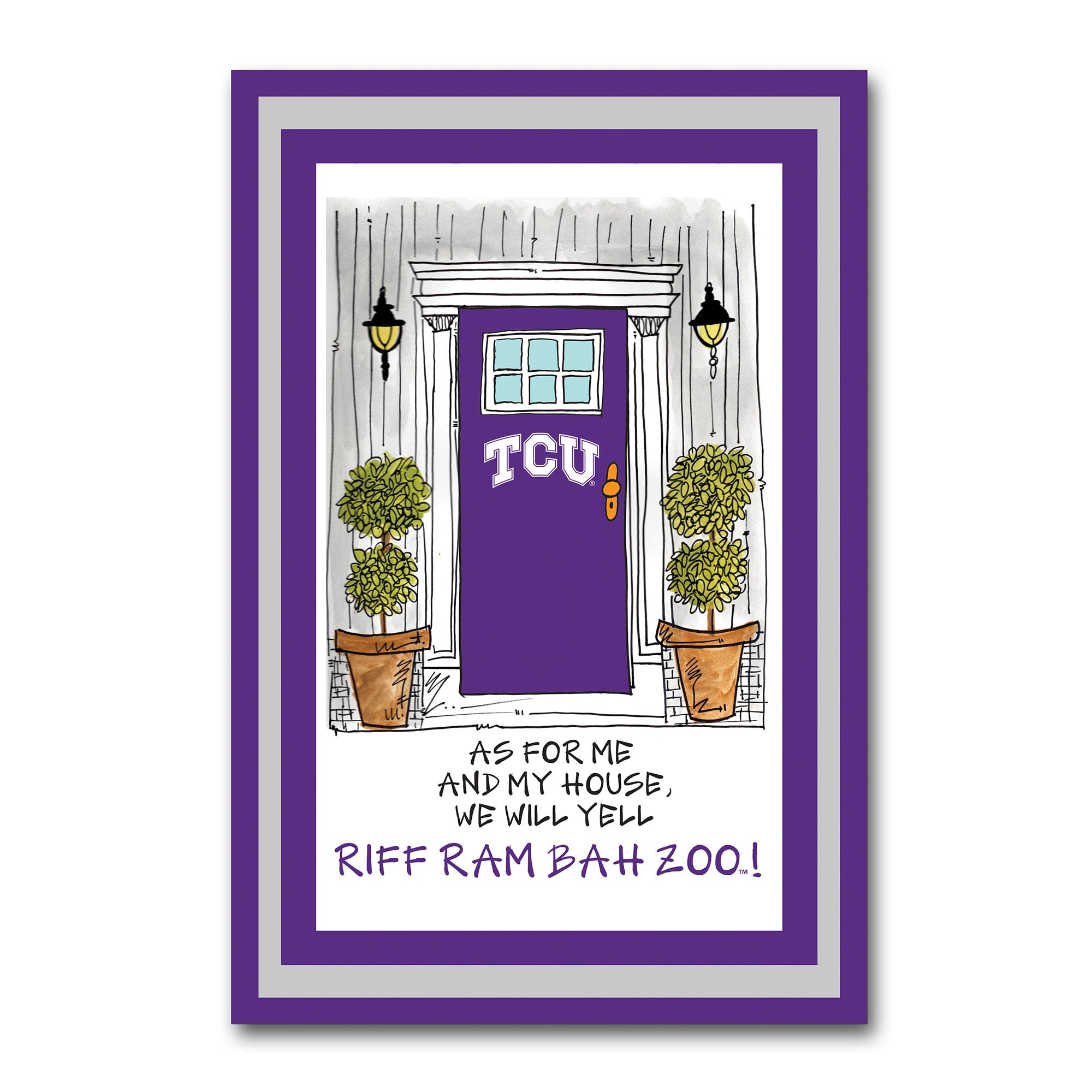 TCU Horned Frogs As For Me 12" x 18" Garden Flag