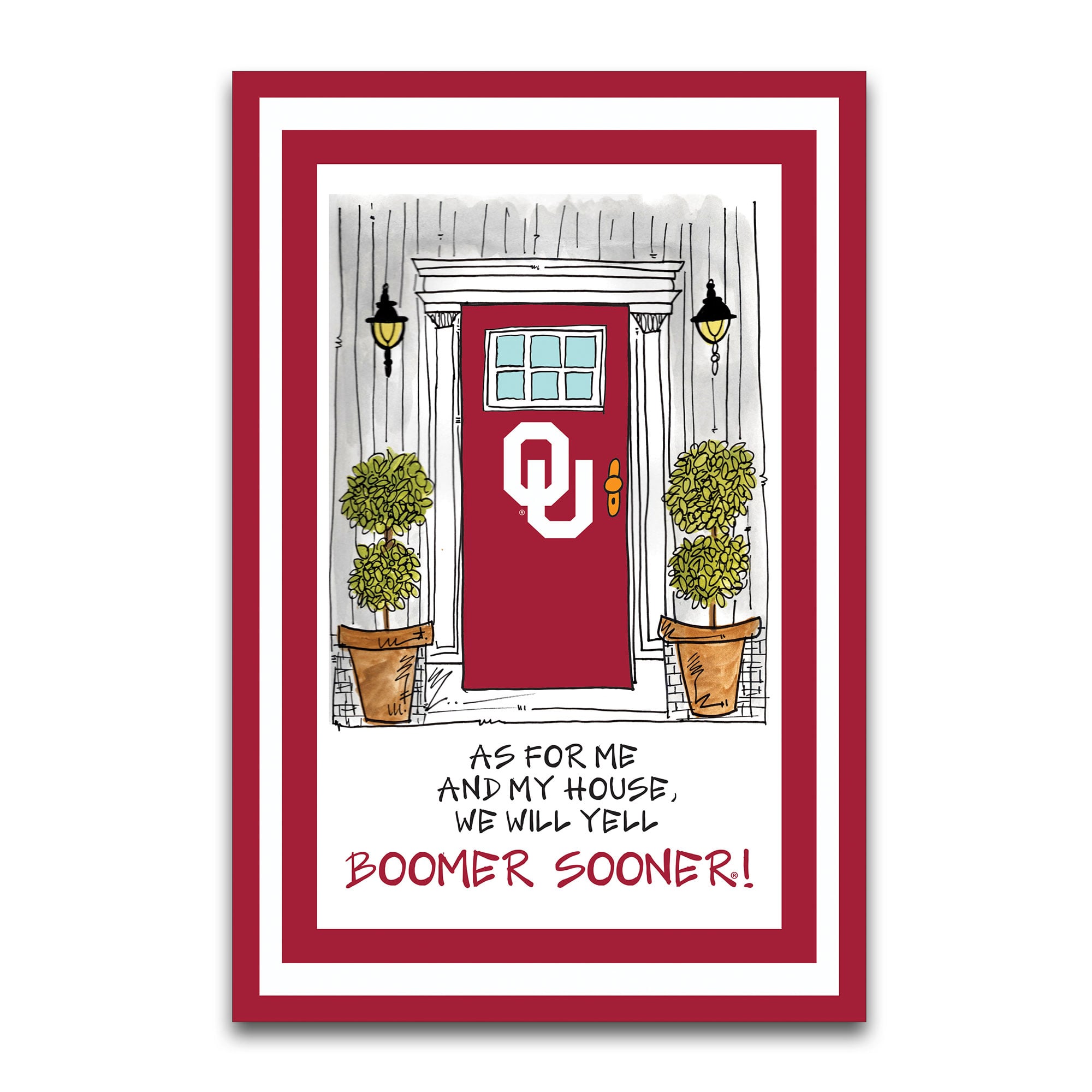 Oklahoma Sooners As For Me 12" x 18" Garden Flag