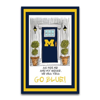 Michigan Wolverines As For Me 12" x 18" Garden Flag