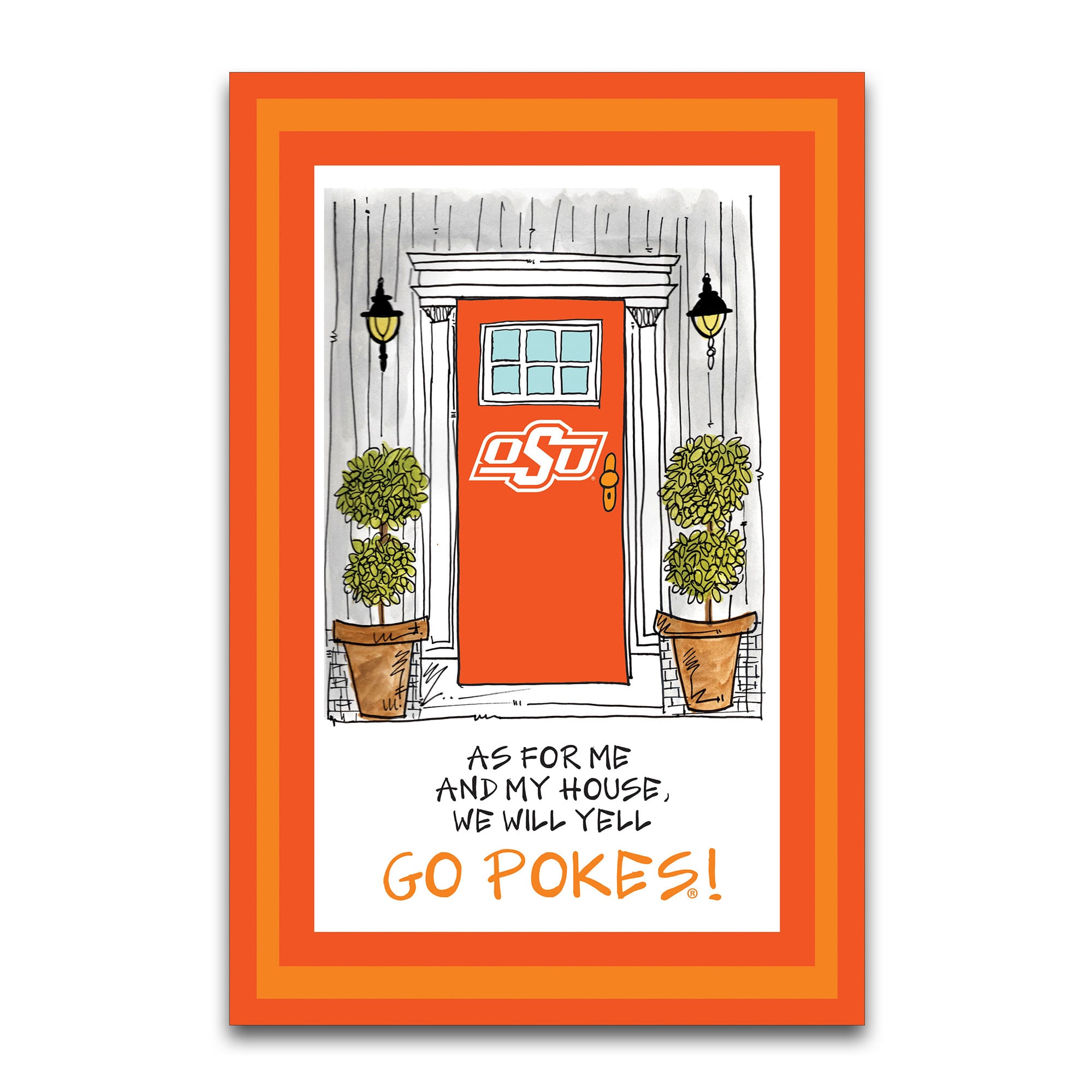 Oklahoma State Cowboys As For Me 12" x 18" Garden Flag