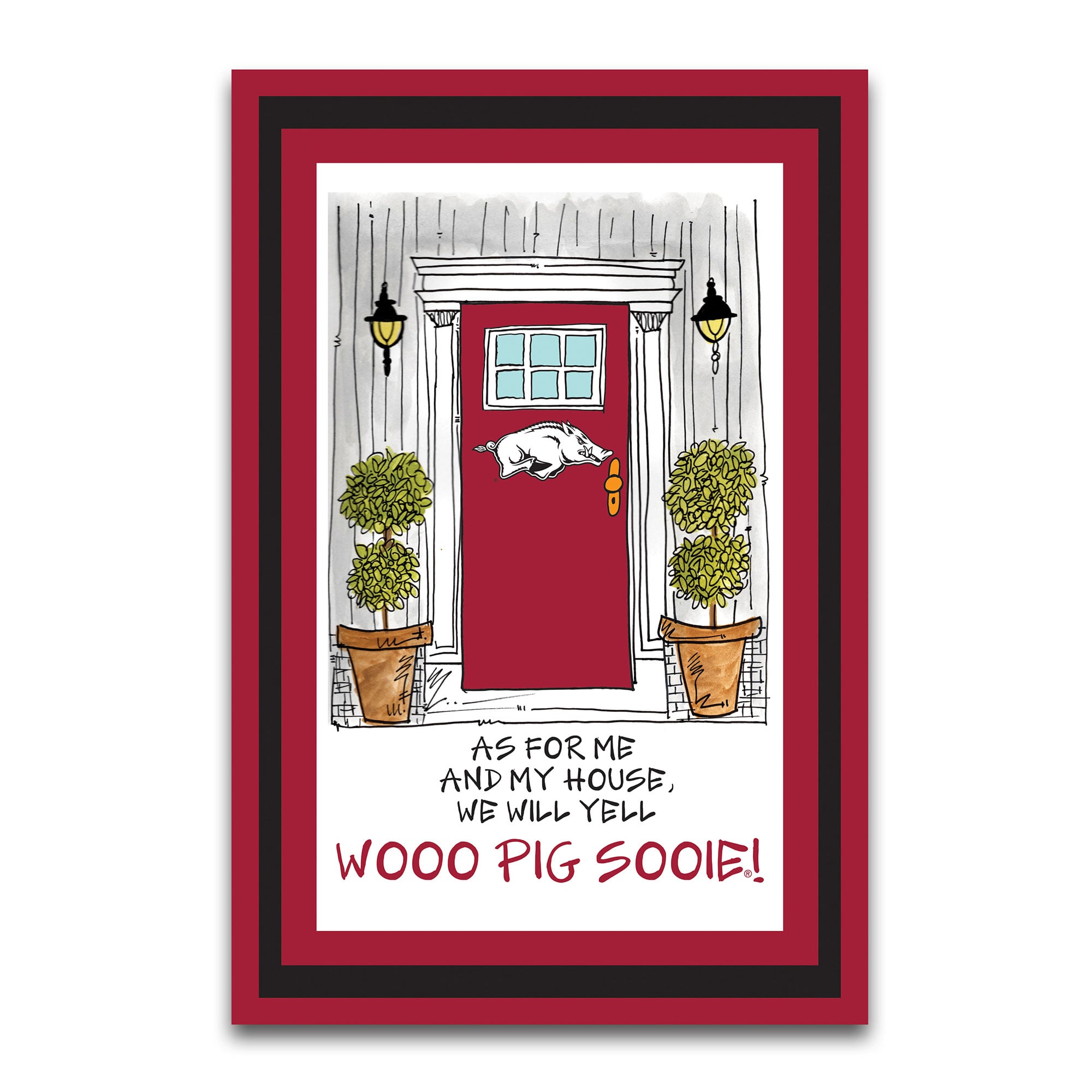 Arkansas Razorbacks As For Me 12" x 18" Garden Flag