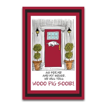 Arkansas Razorbacks As For Me 12" x 18" Garden Flag
