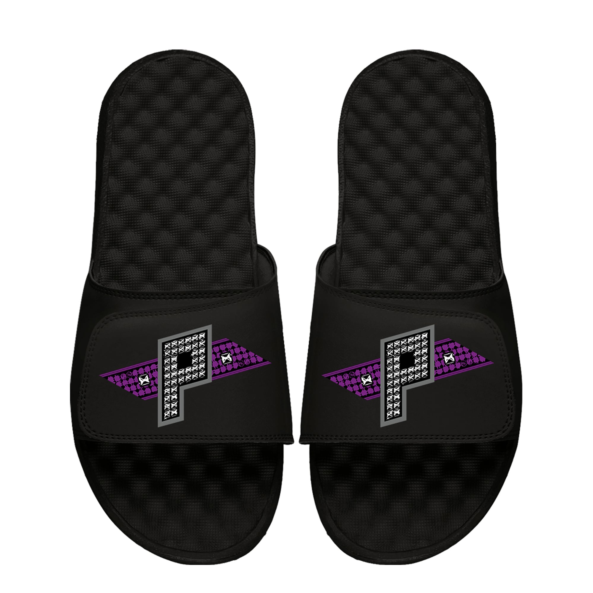 Youth ISlide Paige Black WWE Diamond Logo Slide Sandals