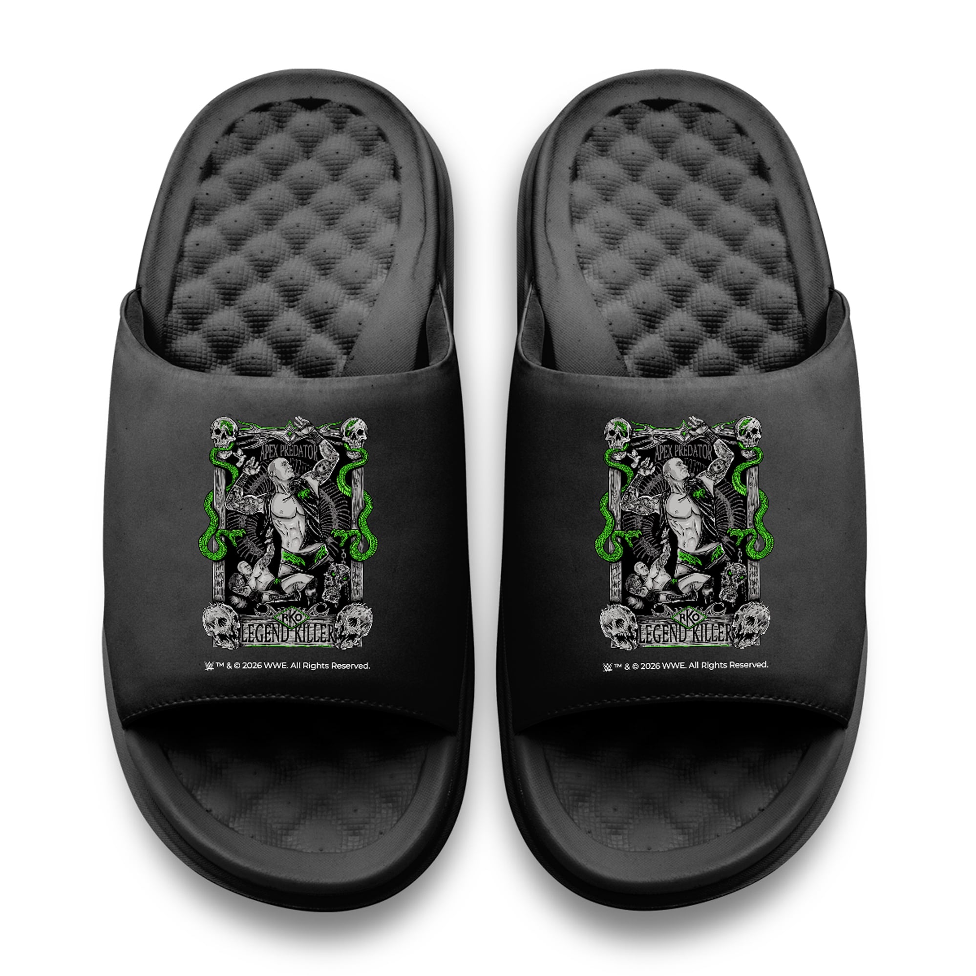 Unisex ISlide Randy Orton Black WWE Legend Killer Motive Slide Sandals
