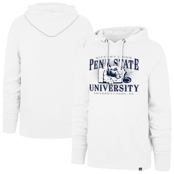 Men's '47 Penn State Nittany Lions White Out Regional Headline Hoodie