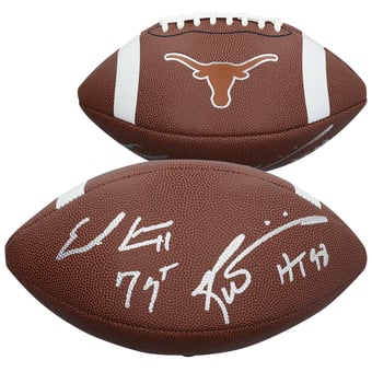 Earl Campbell & Ricky Williams Texas Longhorns Autographed Nike Replica Football with Multiple Inscriptions