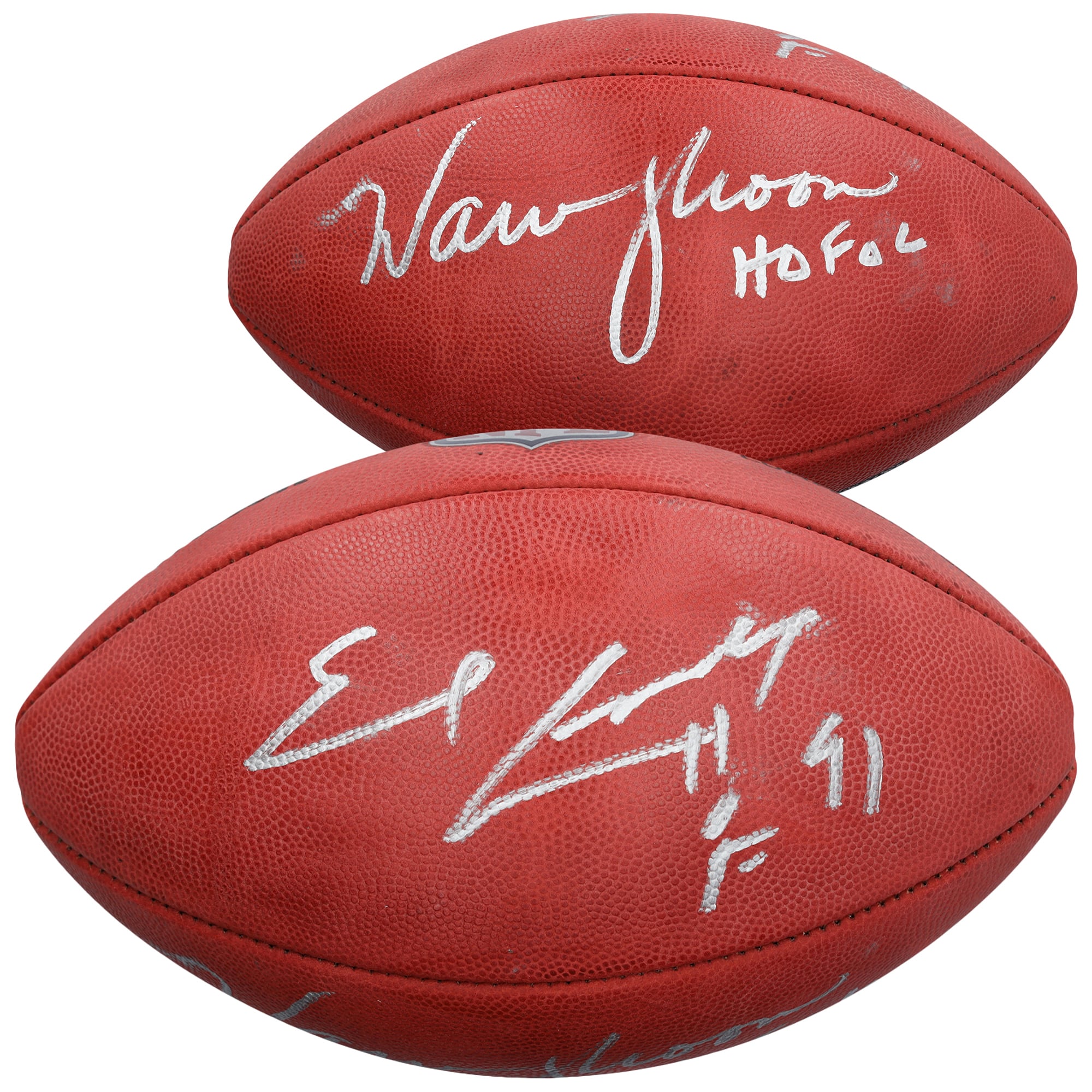 Earl Campbell & Warren Moon Houston Oilers Autographed Wilson Duke Full Color Football with Multiple Inscriptions