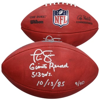Phil Simms New York Giants Autographed Duke Full Color Football with Multiple Inscriptions - Limited Edition of 10