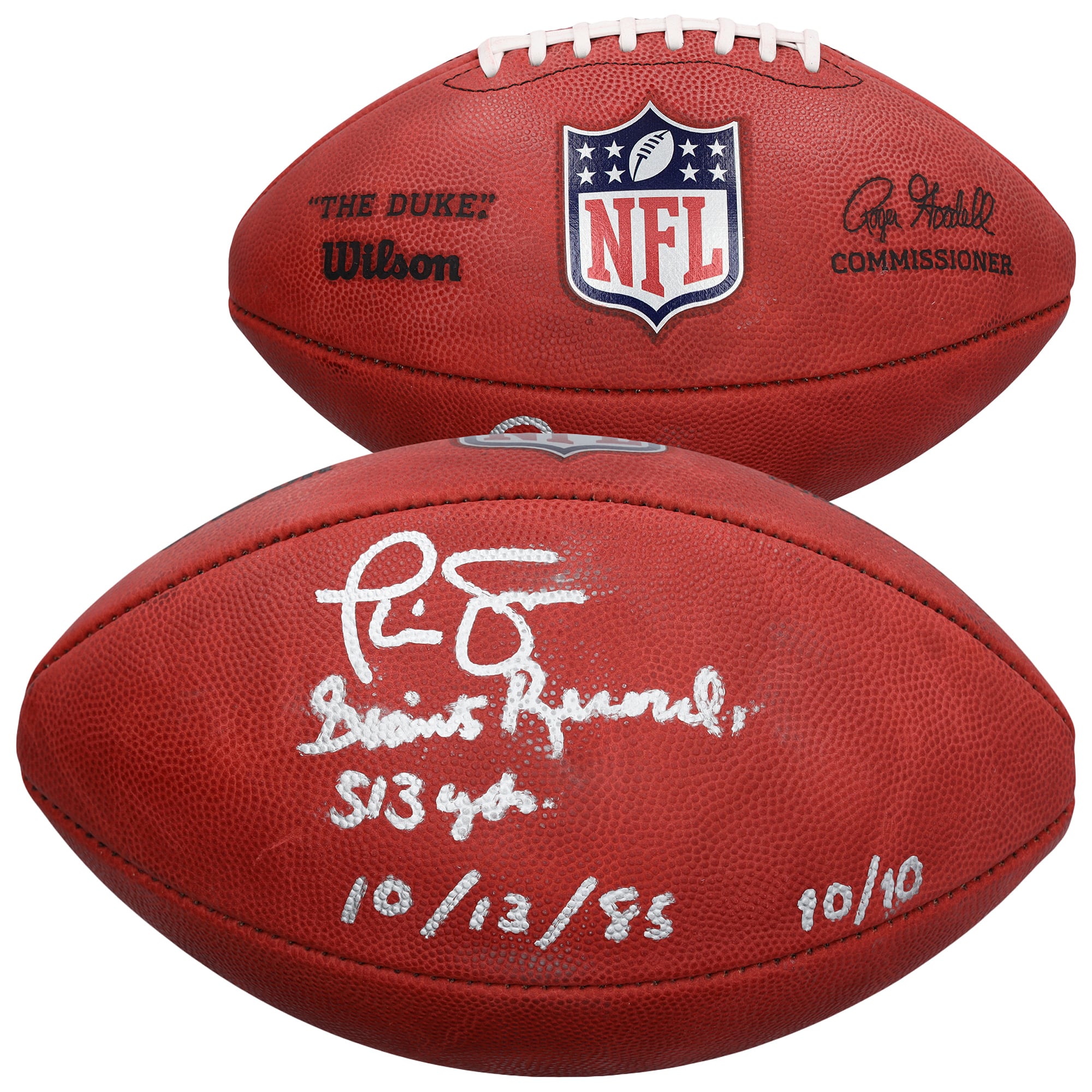 Phil Simms New York Giants Autographed Duke Full Color Football with Multiple Inscriptions - Limited Edition #10/10