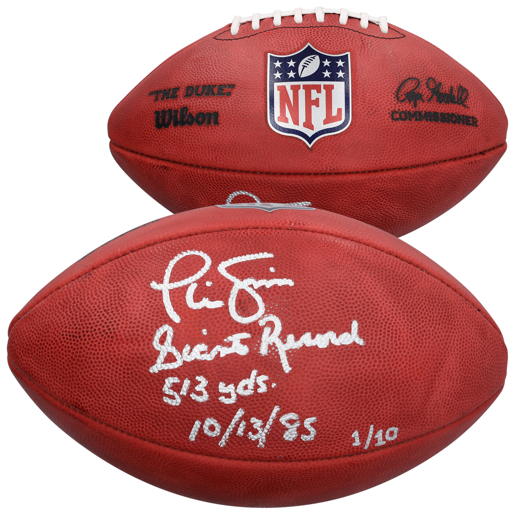 Phil Simms New York Giants Autographed Duke Full Color Football with Multiple Inscriptions - Limited Edition #1/10