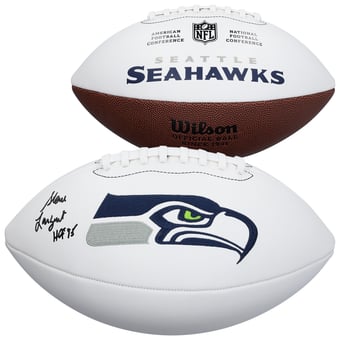 Steve Largent Seattle Seahawks Autographed Wilson White Panel Football with "HOF 95" Inscription