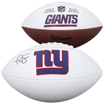 Phil Simms New York Giants Autographed Wilson White Panel Football