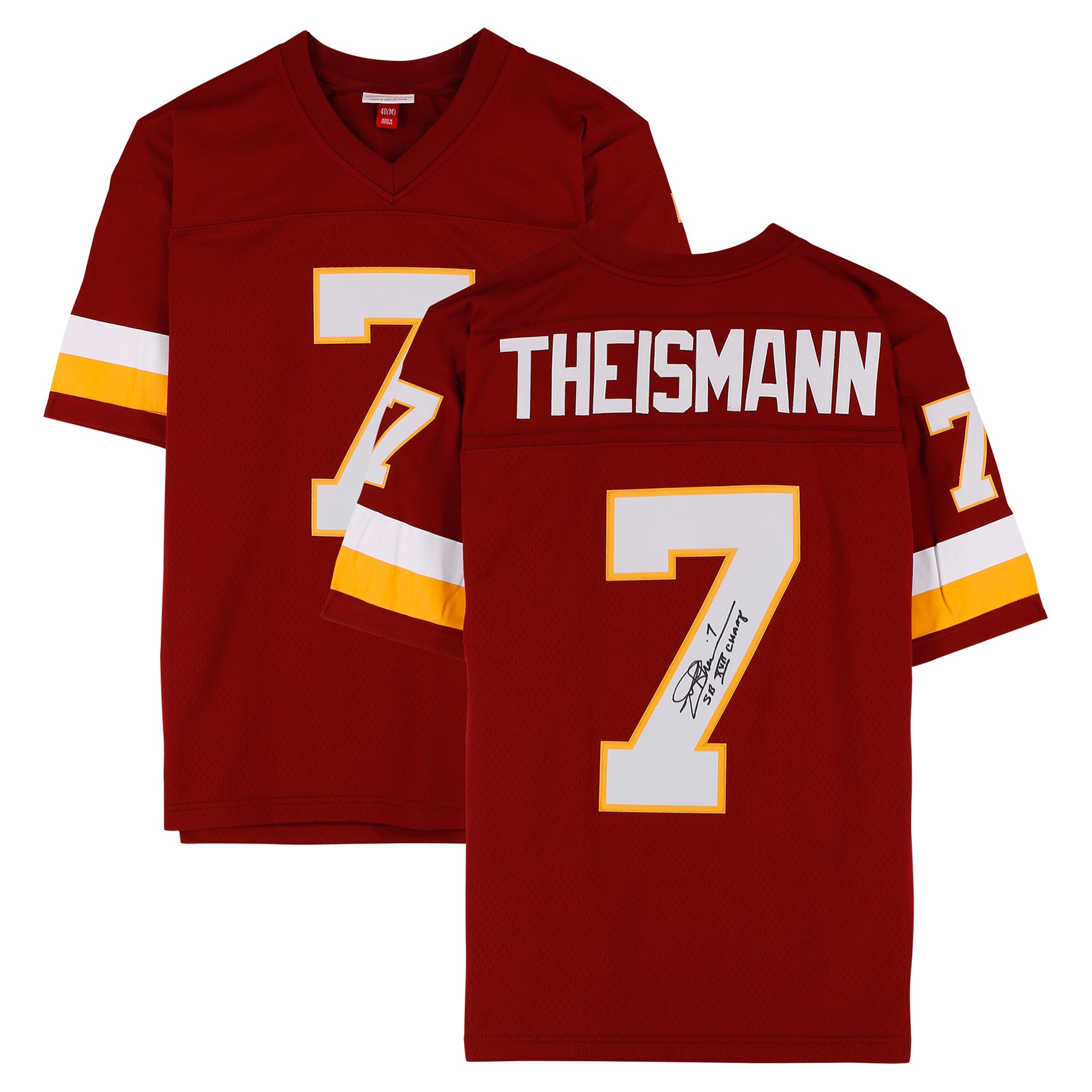 Joe Theismann Washington Commanders Autographed Burgundy Mitchell & Ness 1982 Replica Jersey with "SB XVII Champs" Inscription