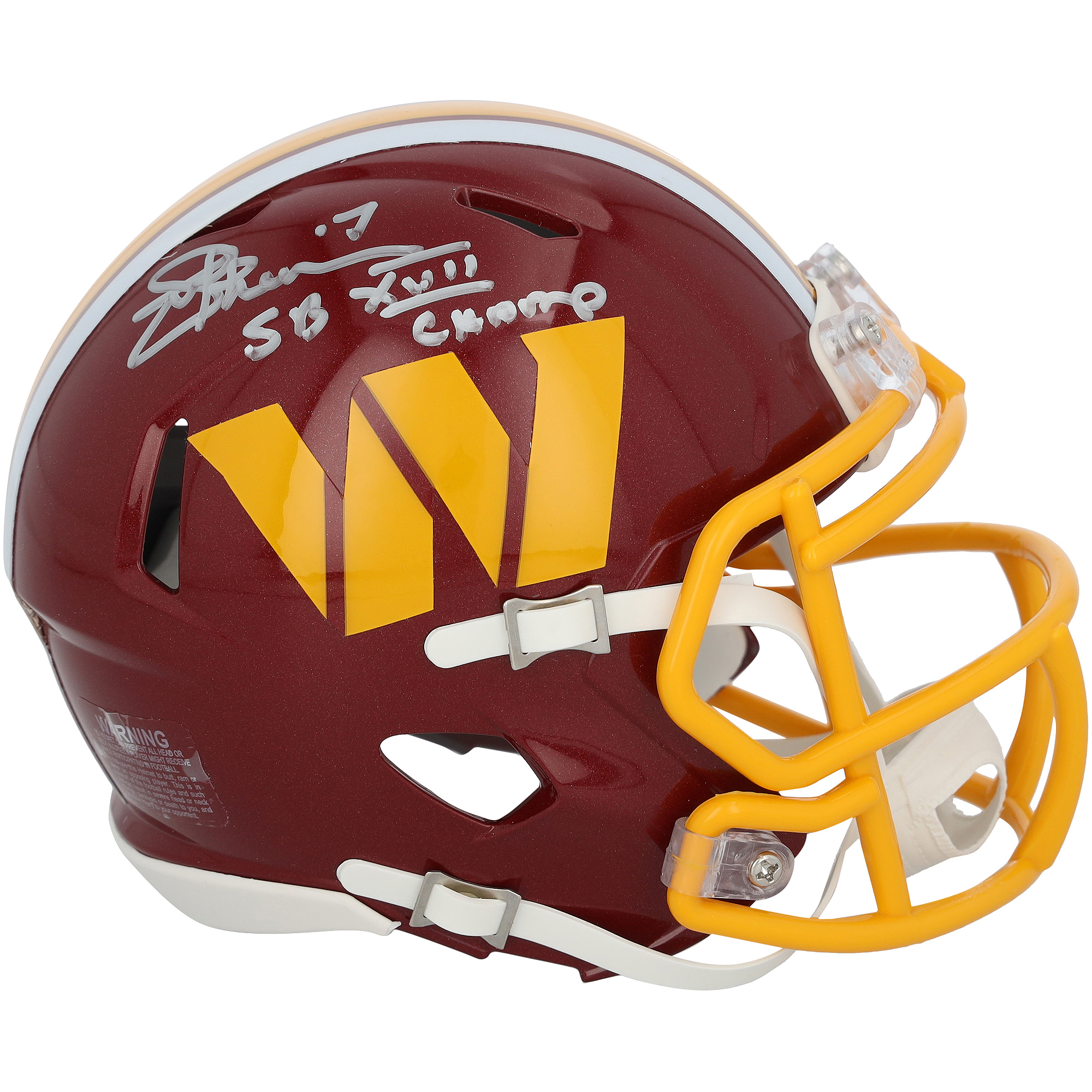 Joe Theismann Washington Commanders Autographed Riddell 2026 Speed Mini Helmet with “SB XVII Champs” Inscription Joe Theismann Washington Commanders Autographed Riddell 2026 Speed Mini Helmet with “SB XVII Champs” Inscription
