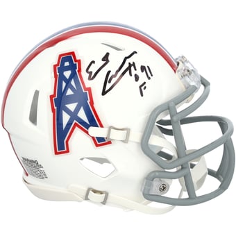 Earl Campbell Houston Oilers Autographed Riddell 1975-1980 Throwback Speed Mini Helmet with "HOF 91" Inscription