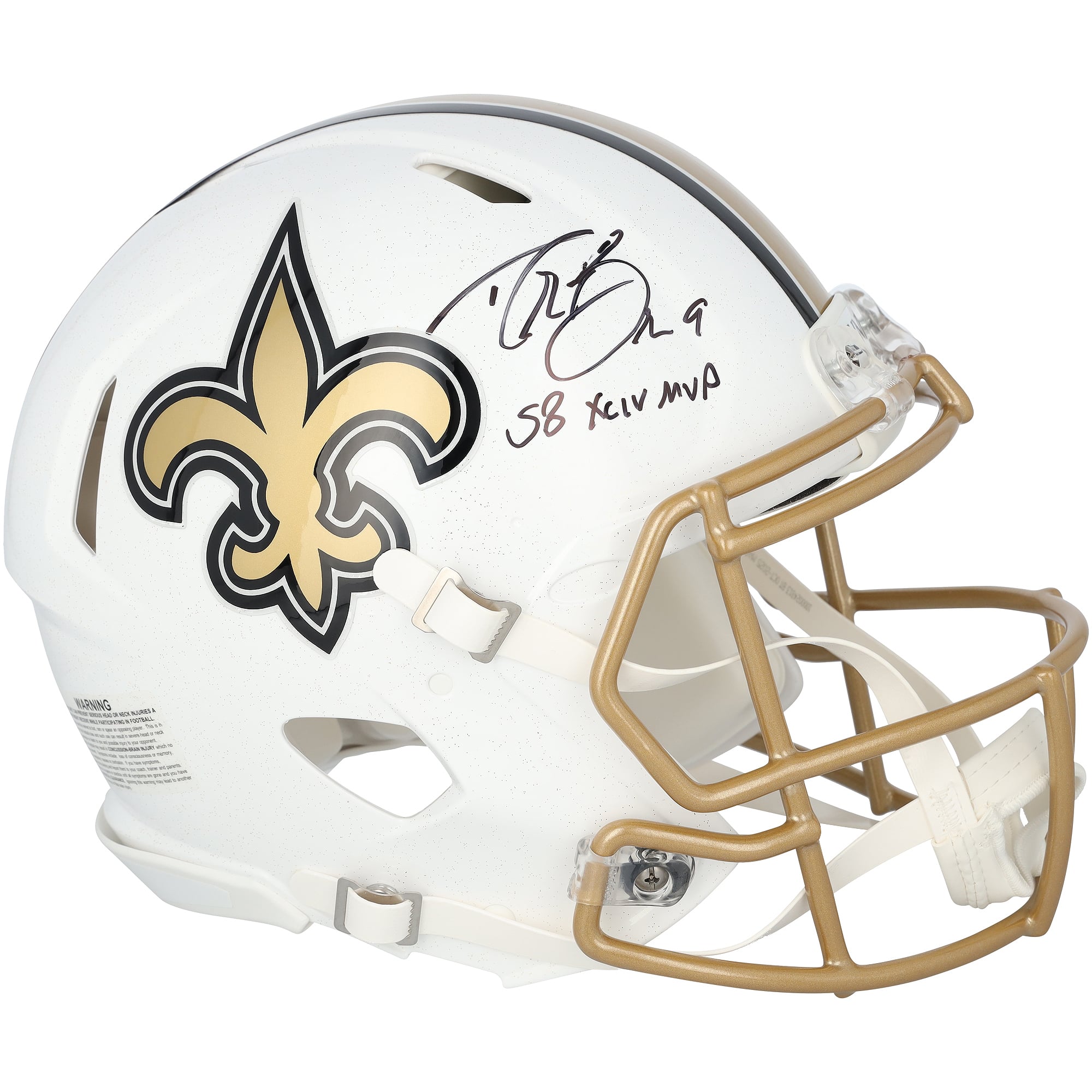 Drew Brees New Orleans Saints Autographed Riddell 2025 Alternate Speed Authentic Helmet with "SB XLIV MVP" Inscription