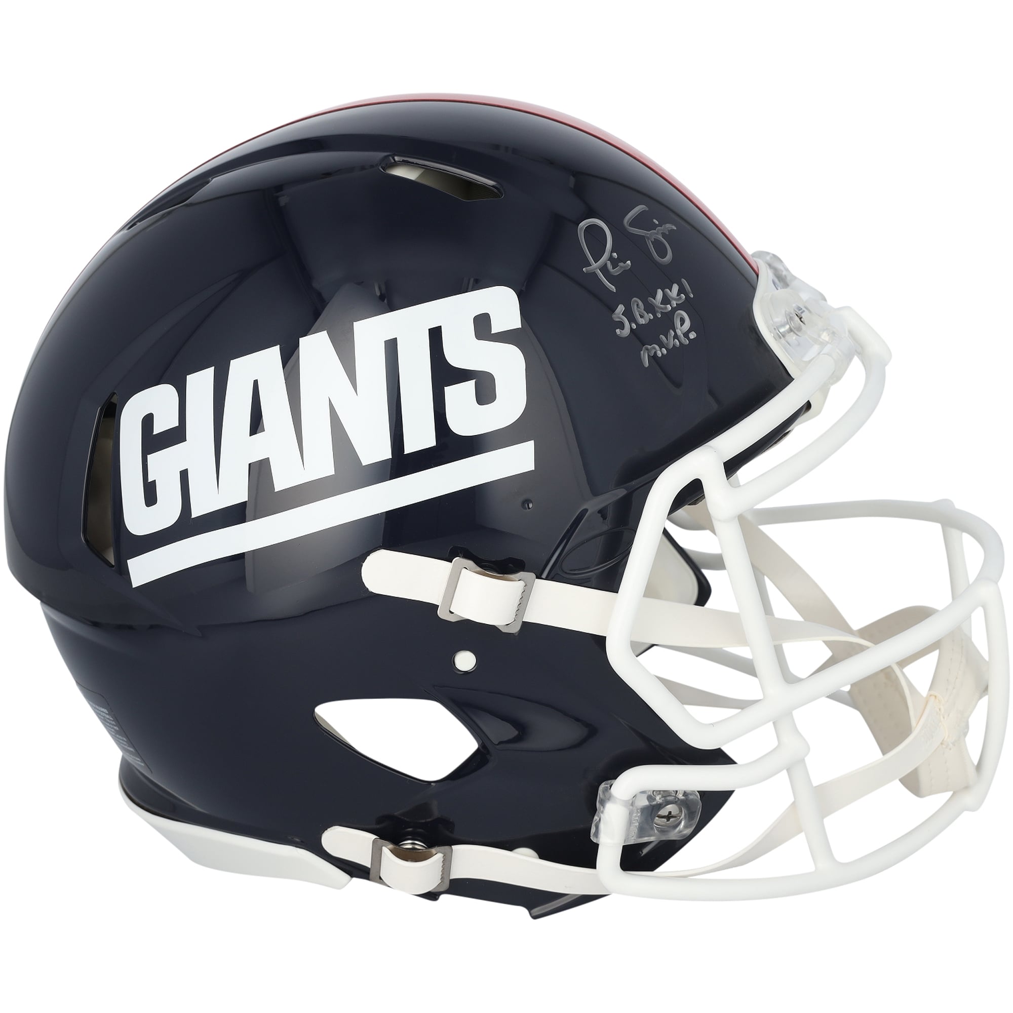 Phil Simms New York Giants Autographed Riddell 1980-1999 Throwback Speed Authentic Helmet with "SB XXI MVP" Inscription