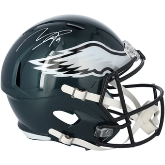 Makai Lemon Philadelphia Eagles Autographed Riddell Speed Replica Helmet with White Signature