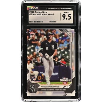 Munetaka Murakami Chicago White Sox 2026 Topps Now Japanese Slugger Hits 1st MLB HR in Debut #5 CGC Authenticated Rookie Card