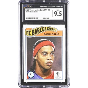 Ronaldinho Barcelona 2026 Topps Living Set UEFA CC #874 CGC Authenticated Card
