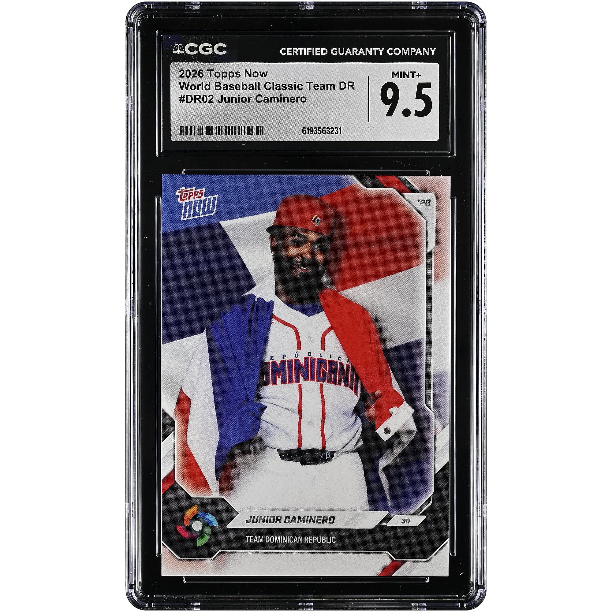 Junior Caminero Dominican Republic Baseball 2026 Topps Now #DR02 CGC Authenticated Card