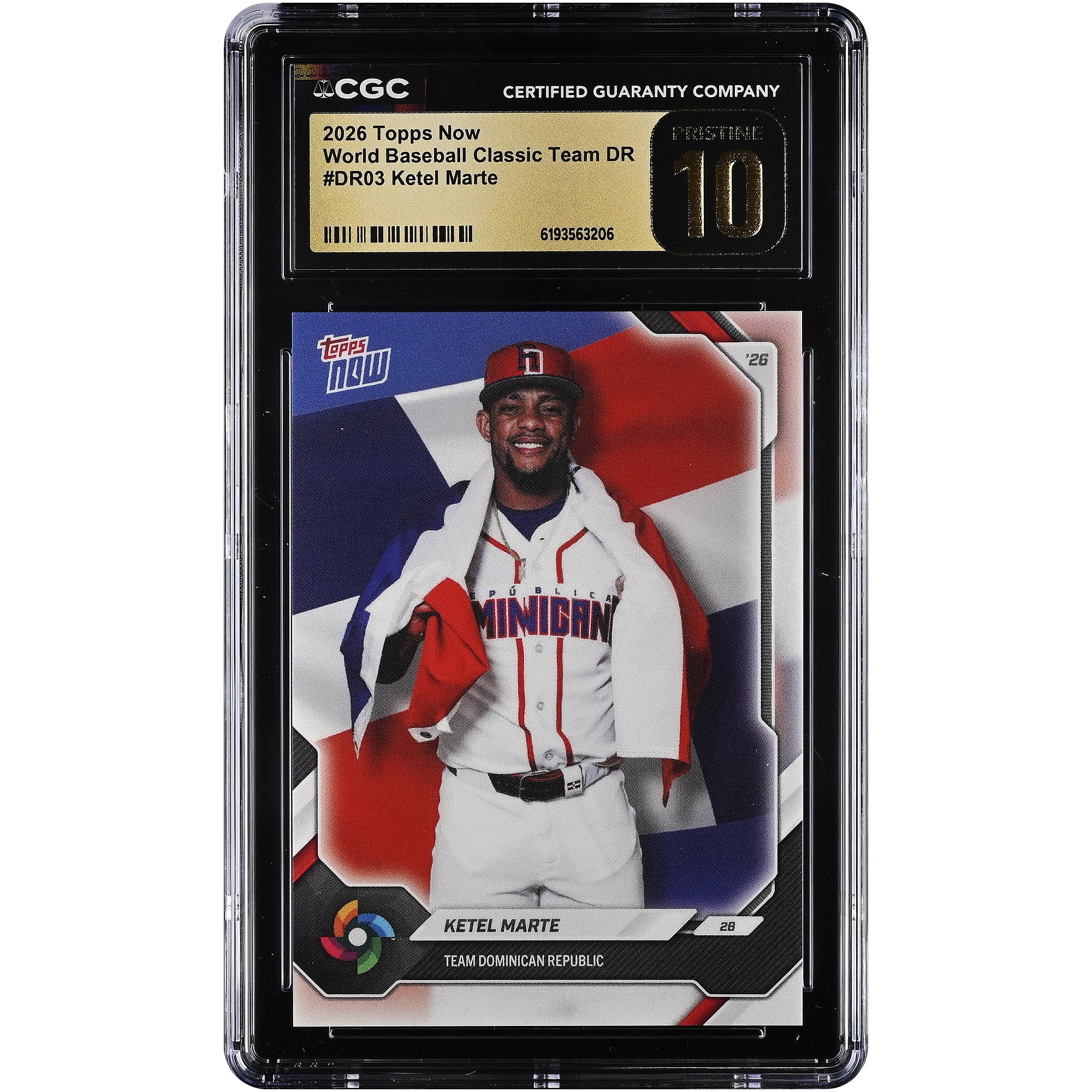 Ketel Marte Dominican Republic Baseball 2026 Topps Now #DR03 CGC Authenticated Pristine 10 Card