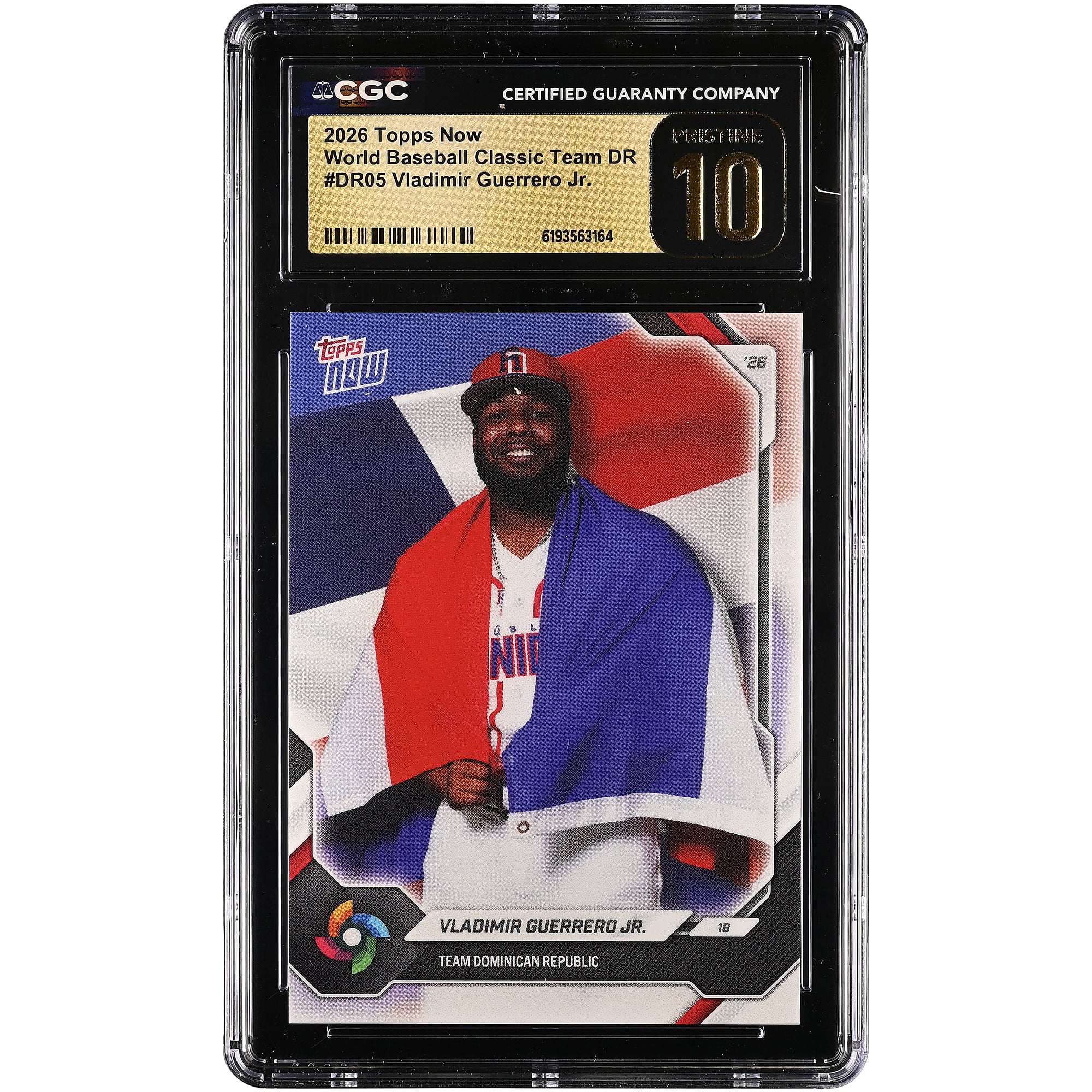 Vladimir Guerrero Jr. Dominican Republic Baseball 2026 Topps Now #DR05 CGC Authenticated Pristine 10 Card