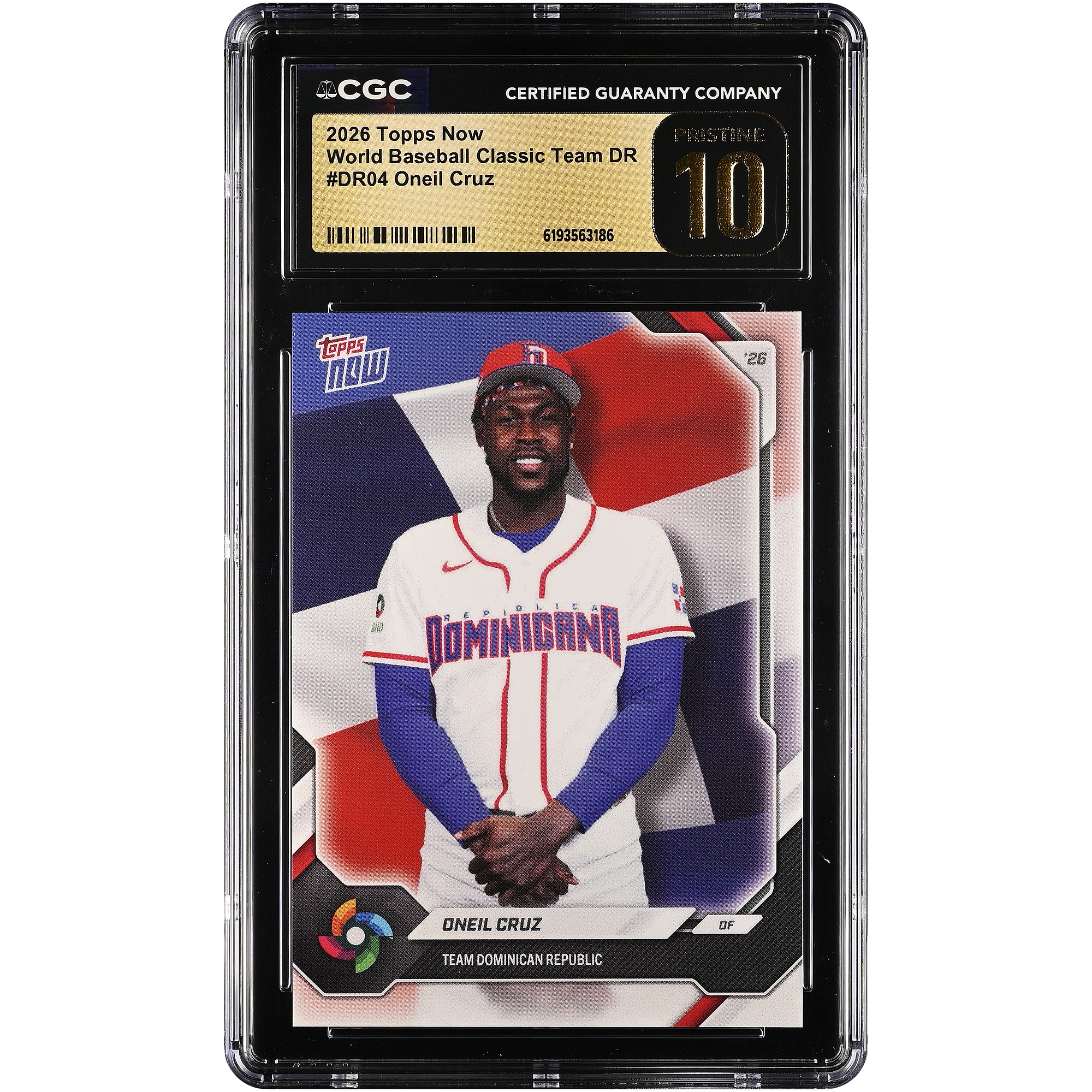Oneil Cruz Dominican Republic Baseball 2026 Topps Now #DR04 CGC Authenticated Pristine 10 Card