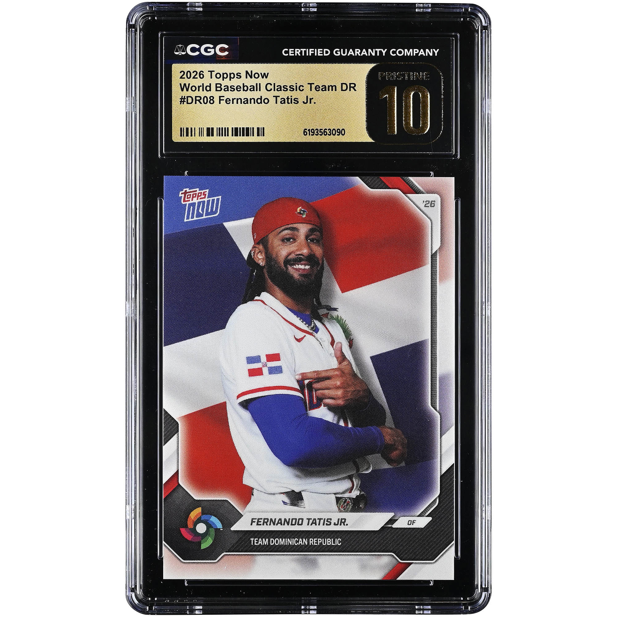 Fernando Tatis Jr. Dominican Republic Baseball 2026 Topps Now #DR08 CGC Authenticated Pristine 10 Card
