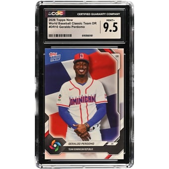 Geraldo Perdomo Dominican Republic Baseball 2026 Topps Now #DR10 CGC Authenticated 9.5 Card
