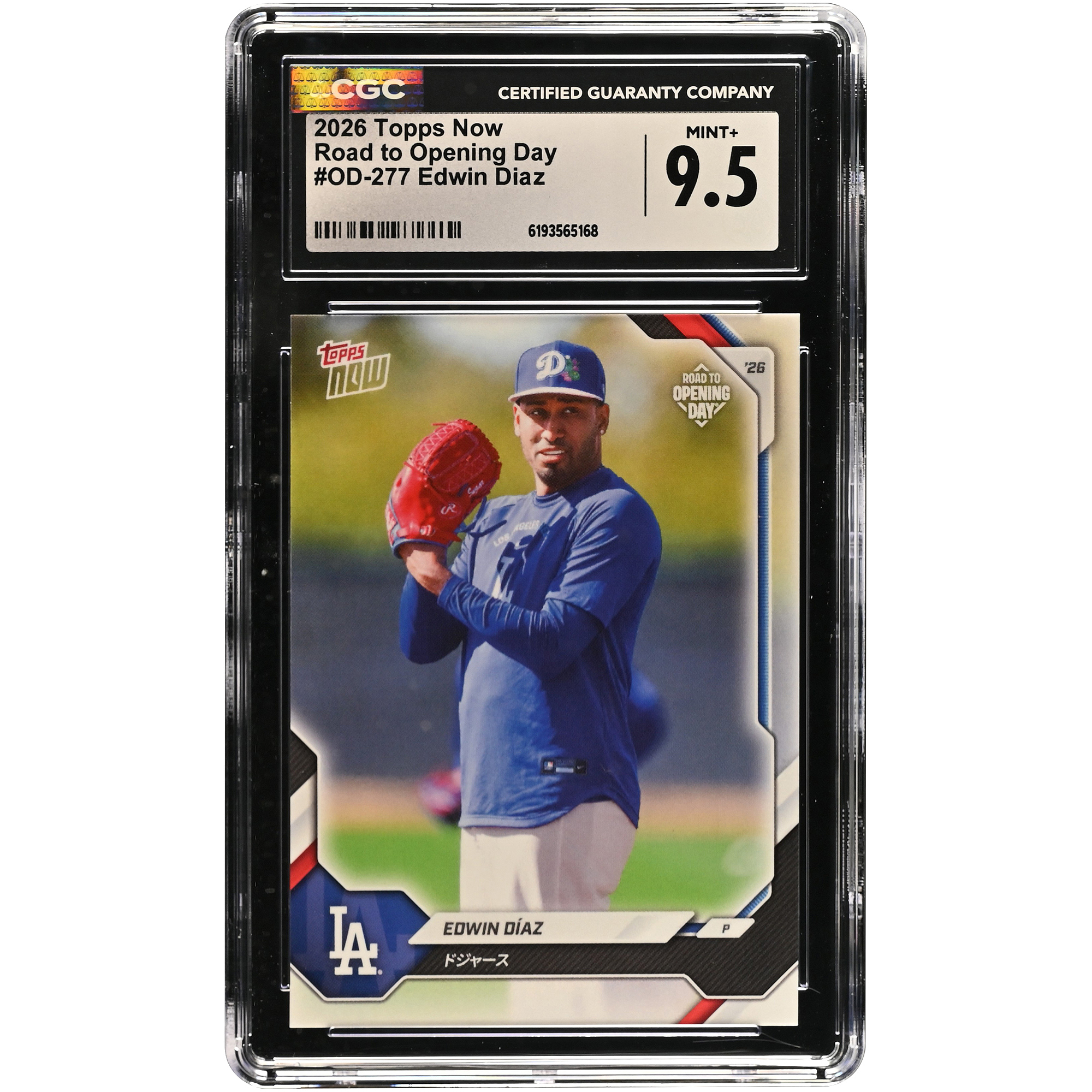Edwin Díaz Los Angeles Dodgers 2026 Topps Now Road to Opening Day - Japan Edition #OD-277 CGC Authenticated 9.5 Card