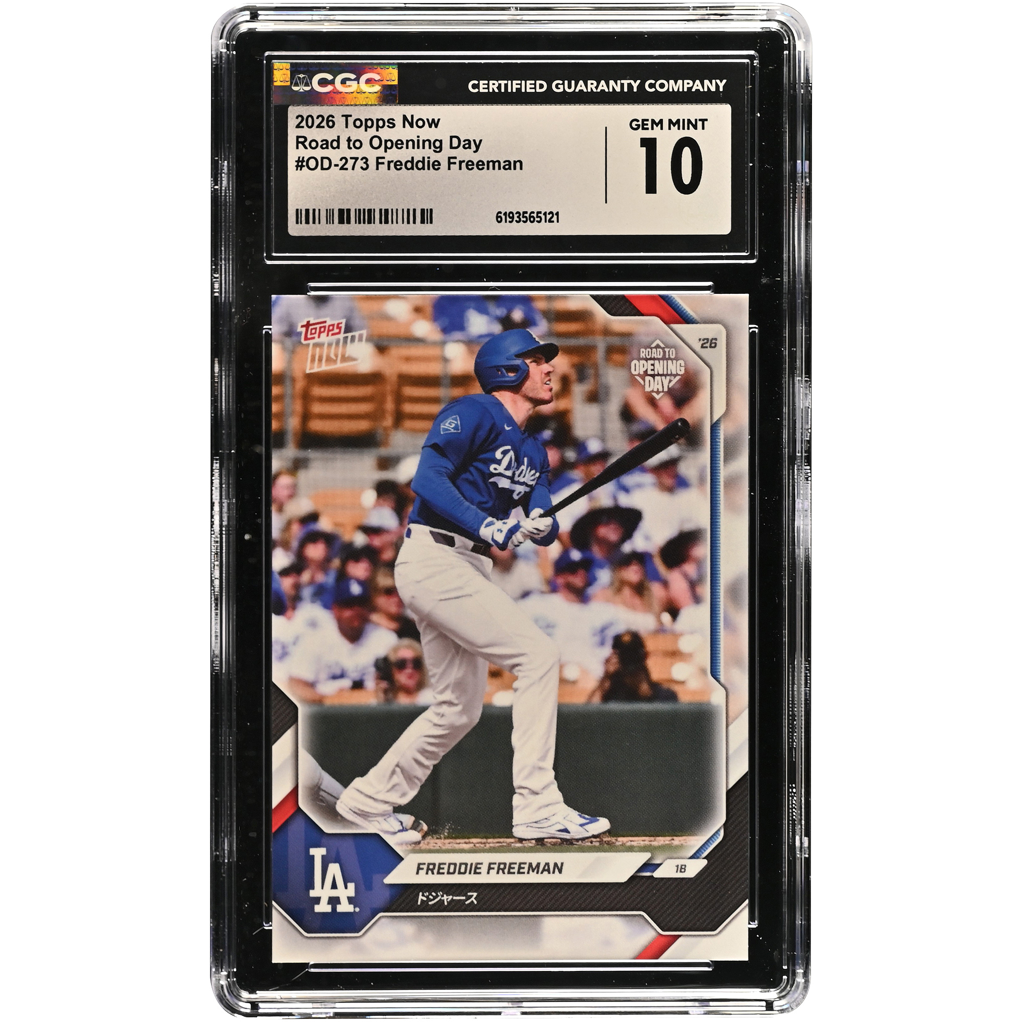 Freddie Freeman Los Angeles Dodgers 2026 Topps Now Road to Opening Day – Japan Edition #OD-273 CGC Authenticated 10 Card