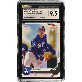 Roki Sasaki Los Angeles Dodgers 2026 Topps Now Road to Opening Day