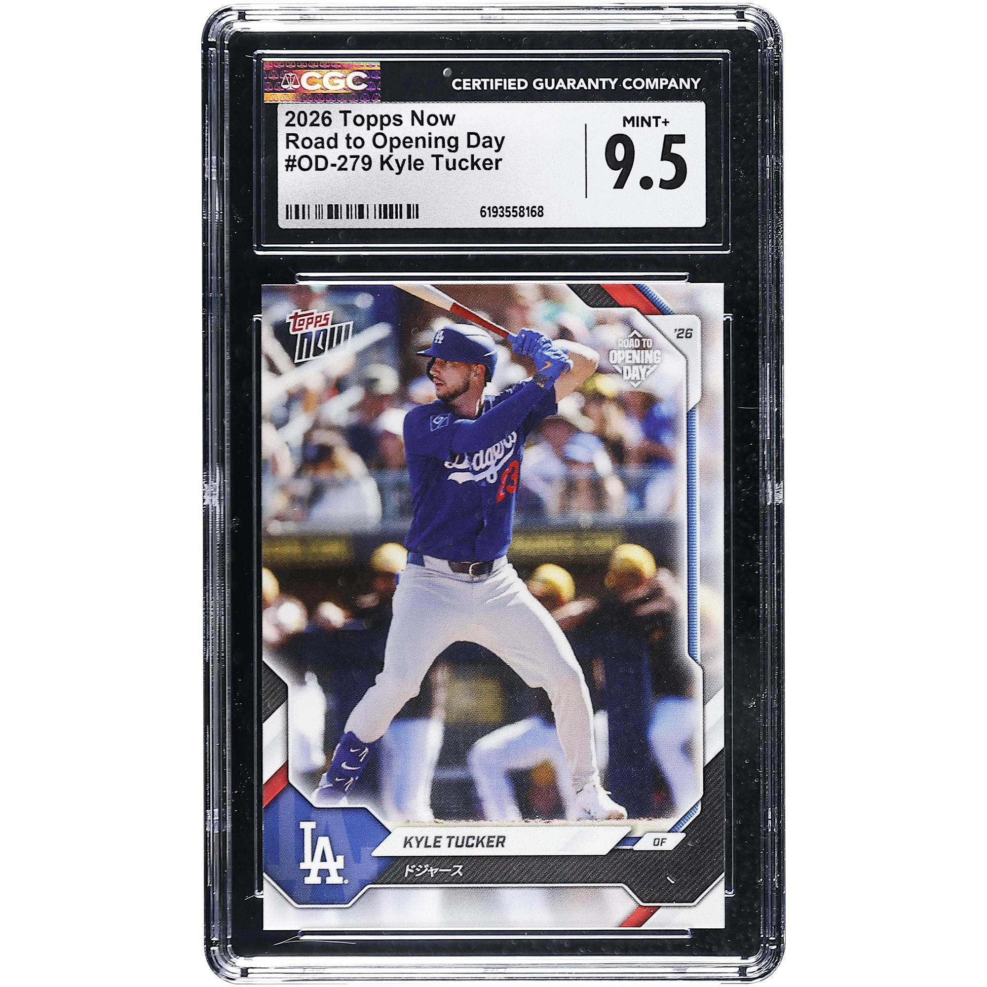Kyle Tucker Los Angeles Dodgers 2026 Topps Now Road to Opening Day - Japan Edition #OD-279 # CGC Authenticated 9.5 Card