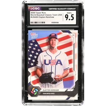 Clayton Kershaw USA Baseball 2026 Topps Now #USA06 CGC Authenticated Card